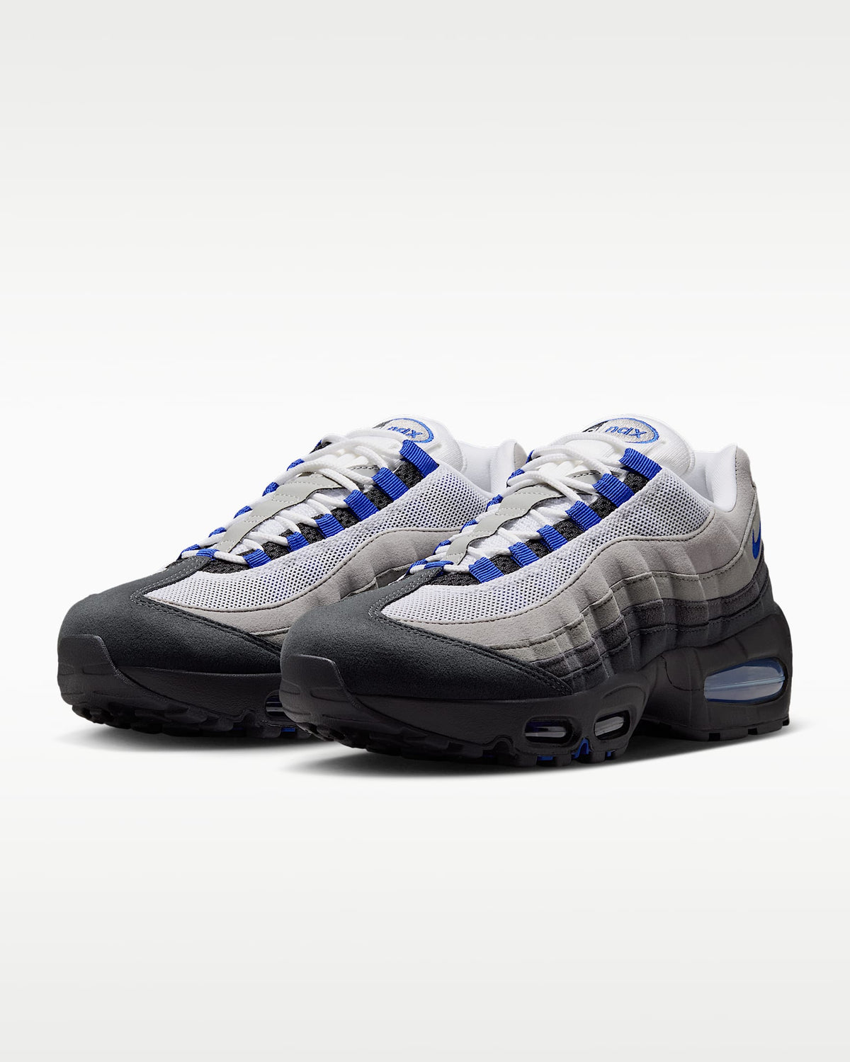 Nike Air Max 95 – Grey / Sky Blue Mesh Athletic Sneakers