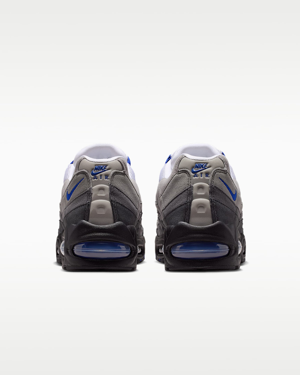 Nike Air Max 95 – Grey / Sky Blue Mesh Athletic Sneakers