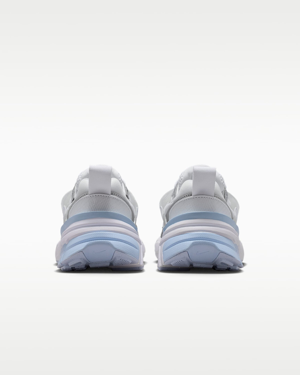 Nike V2K Run – White / Silver / Light Blue Mesh Athletic Sneakers