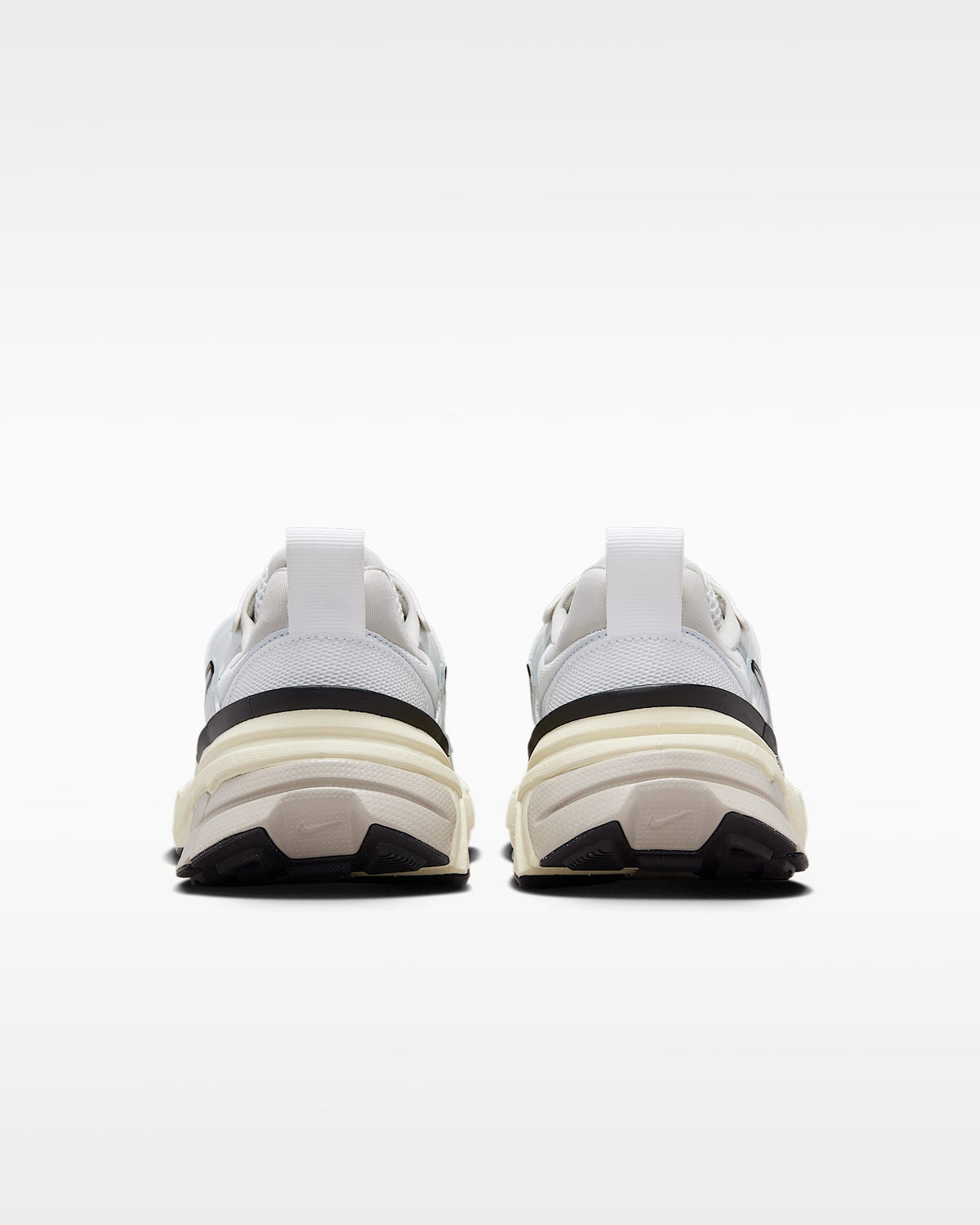 Nike V2K Run – White / Silver / Black Mesh Athletic Sneakers