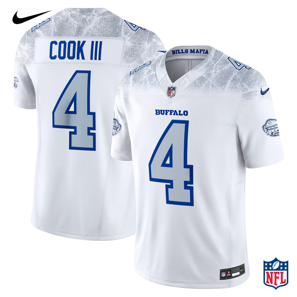 Nike Damar Hamlin #3 Buffalo Bills White Frosted Vapor F.U.S.E. Limited Jersey